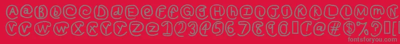 AtSignRegular Font – Gray Fonts on Red Background