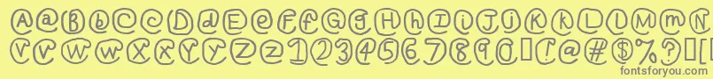 AtSignRegular Font – Gray Fonts on Yellow Background