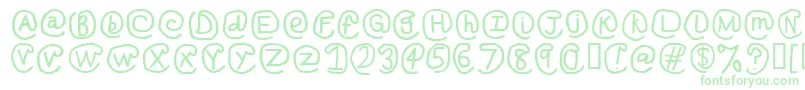 AtSignRegular Font – Green Fonts on White Background