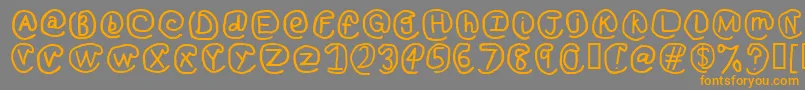 AtSignRegular-Schriftart – Orangefarbene Schriften auf grauem Hintergrund