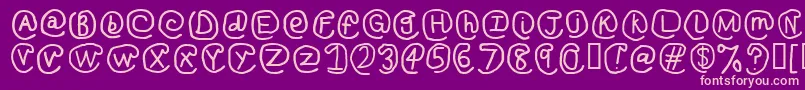 AtSignRegular Font – Pink Fonts on Purple Background