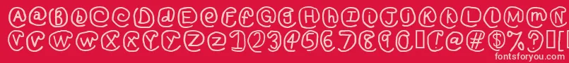 AtSignRegular Font – Pink Fonts on Red Background