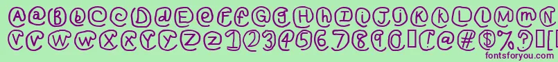 AtSignRegular Font – Purple Fonts on Green Background