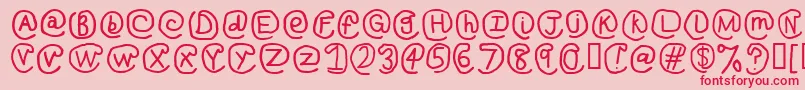 AtSignRegular Font – Red Fonts on Pink Background