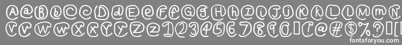 フォントAtSignRegular – 灰色の背景に白い文字