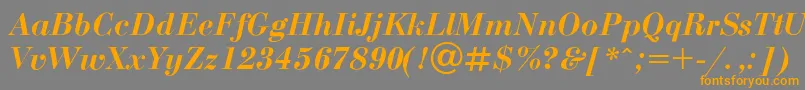 Bodonit Font – Orange Fonts on Gray Background