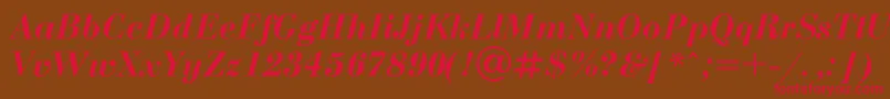 Bodonit Font – Red Fonts on Brown Background