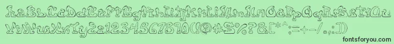 Eazy3 Font – Black Fonts on Green Background