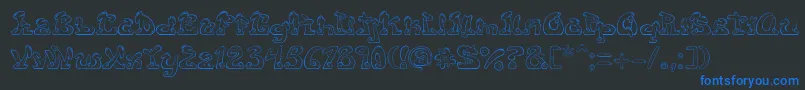 Eazy3 Font – Blue Fonts on Black Background