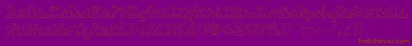 Eazy3 Font – Brown Fonts on Purple Background