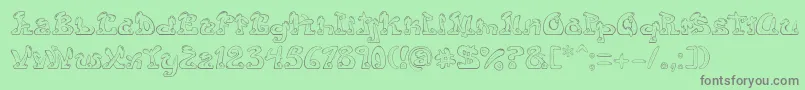 Eazy3 Font – Gray Fonts on Green Background