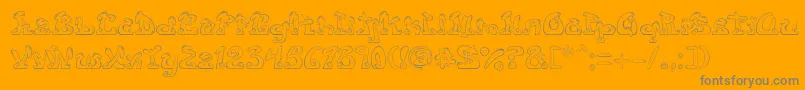 Eazy3 Font – Gray Fonts on Orange Background