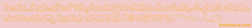 Eazy3 Font – Orange Fonts on Pink Background