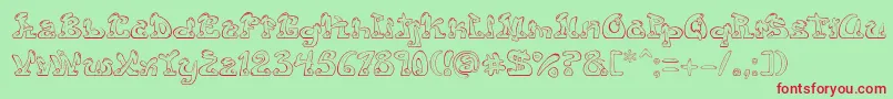 Eazy3 Font – Red Fonts on Green Background