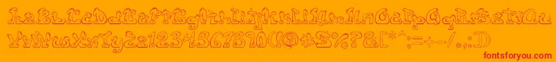 Eazy3 Font – Red Fonts on Orange Background