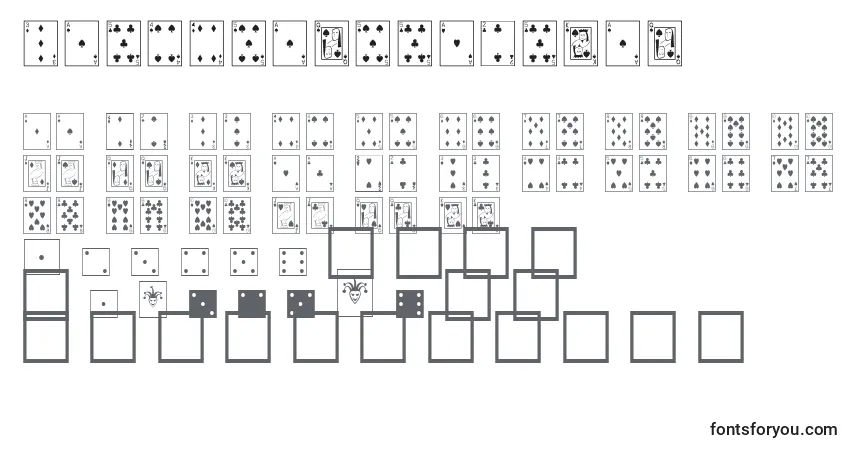 Schriftart CardDealerNormal – Alphabet, Zahlen, spezielle Symbole