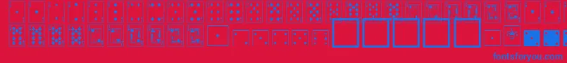 CardDealerNormal Font – Blue Fonts on Red Background