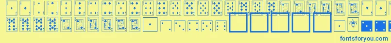 Police CardDealerNormal – polices bleues sur fond jaune