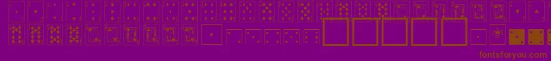CardDealerNormal Font – Brown Fonts on Purple Background