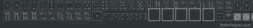 CardDealerNormal Font – Gray Fonts on Black Background