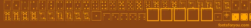 fuente CardDealerNormal – Fuentes Naranjas Sobre Fondo Marrón