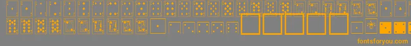 CardDealerNormal Font – Orange Fonts on Gray Background