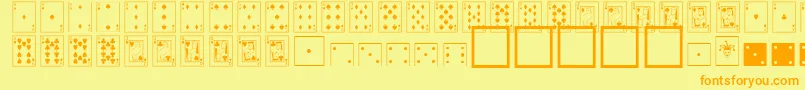 Подробнее о шрифте CardDealerNormal Шрифт CardDealerNormal – оранжевые шрифты на жёлтом фоне