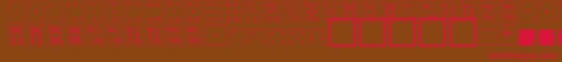 CardDealerNormal Font – Red Fonts on Brown Background
