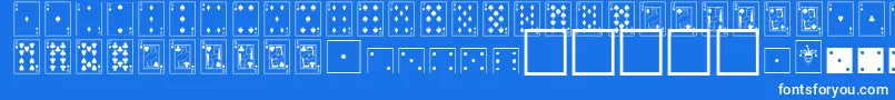 CardDealerNormal Font – White Fonts on Blue Background