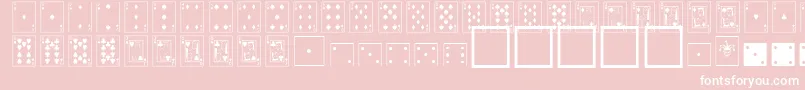 fuente CardDealerNormal – Fuentes Blancas Sobre Fondo Rosa