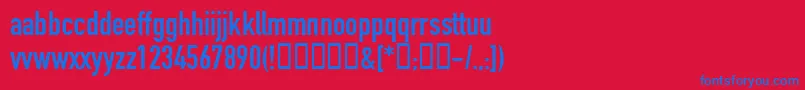 Police ReznorDownwardSpiral – polices bleues sur fond rouge