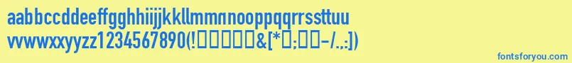 ReznorDownwardSpiral Font – Blue Fonts on Yellow Background