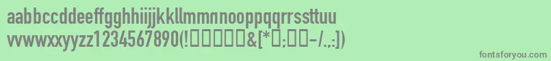 ReznorDownwardSpiral-Schriftart – Graue Schriften auf grünem Hintergrund