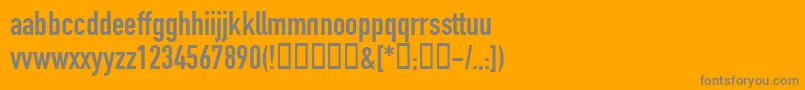 ReznorDownwardSpiral Font – Gray Fonts on Orange Background