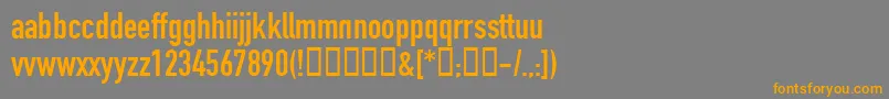 ReznorDownwardSpiral Font – Orange Fonts on Gray Background