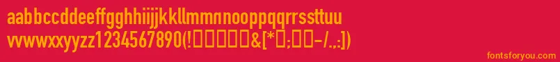 ReznorDownwardSpiral Font – Orange Fonts on Red Background