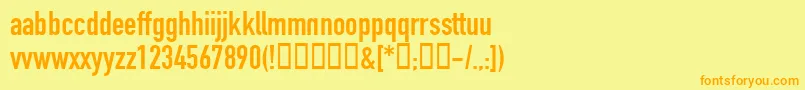 ReznorDownwardSpiral Font – Orange Fonts on Yellow Background