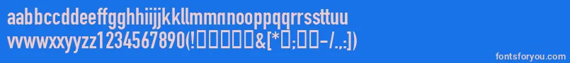 ReznorDownwardSpiral Font – Pink Fonts on Blue Background