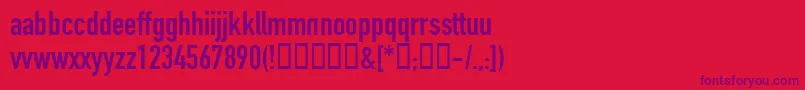 ReznorDownwardSpiral Font – Purple Fonts on Red Background