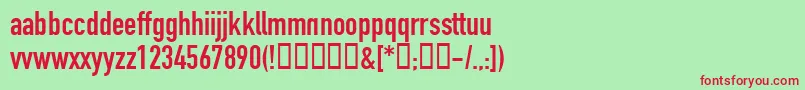 ReznorDownwardSpiral Font – Red Fonts on Green Background