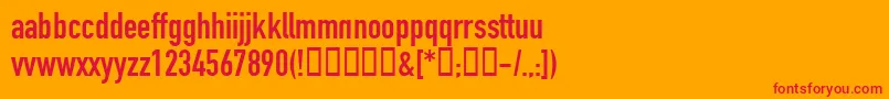 ReznorDownwardSpiral Font – Red Fonts on Orange Background