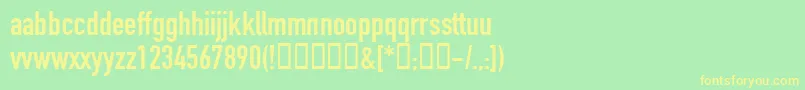 ReznorDownwardSpiral Font – Yellow Fonts on Green Background