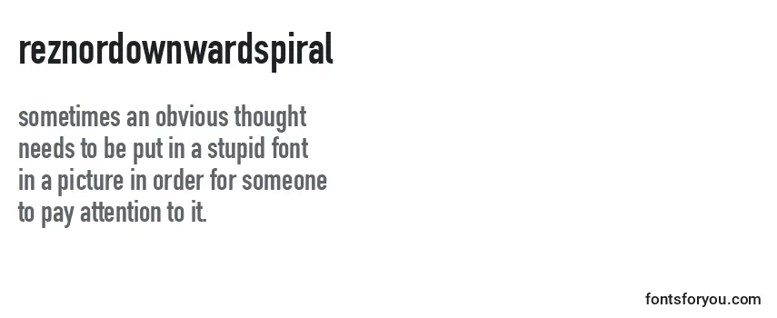 Review of the ReznorDownwardSpiral Font