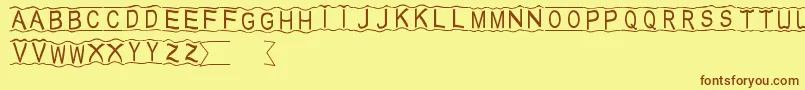 HalloDu Font – Brown Fonts on Yellow Background