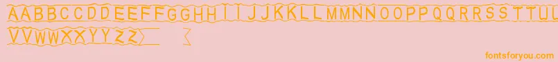 HalloDu Font – Orange Fonts on Pink Background