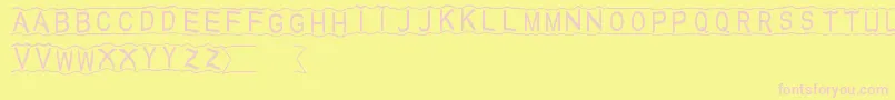 HalloDu Font – Pink Fonts on Yellow Background