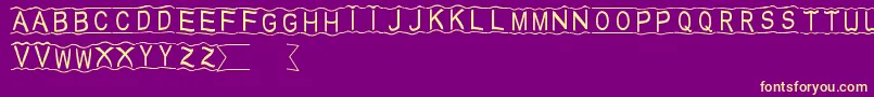 HalloDu Font – Yellow Fonts on Purple Background