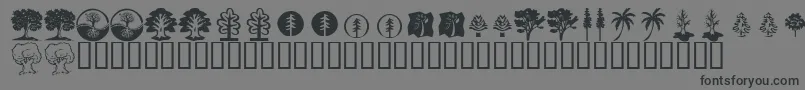 KrTrees Font – Black Fonts on Gray Background
