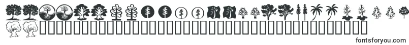KrTrees Font – Black Fonts on White Background
