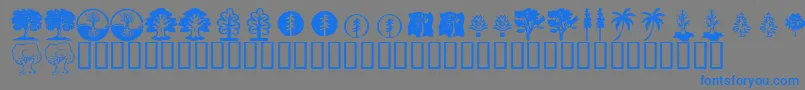 Шрифт KrTrees – синие шрифты на сером фоне